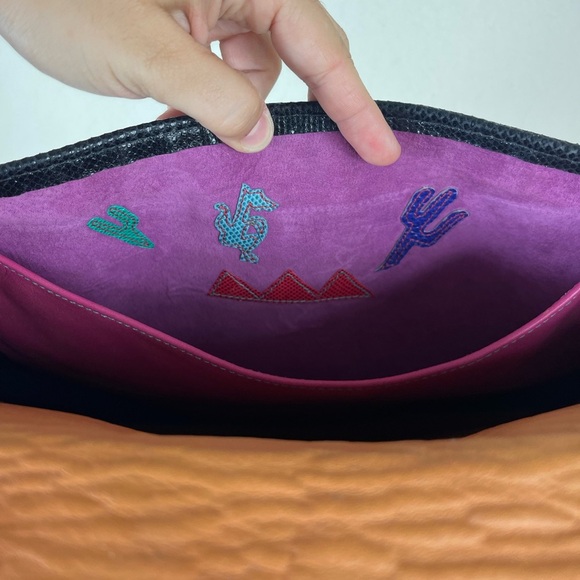 Ruby Firecat Leather Saddle Bag with Silver Buckle - Picture 9 of 11